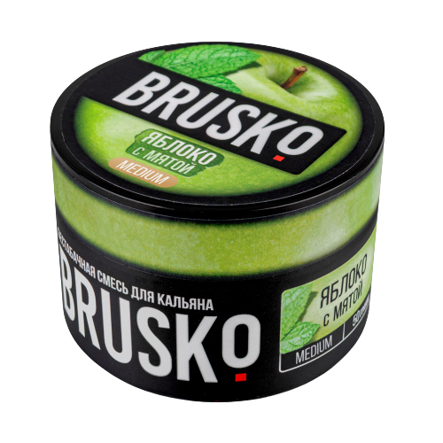 Brusko Medium Табак Для Кальяна Apple With Mint Яблоко с Мятой 50 гр