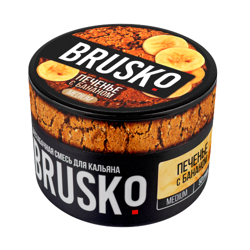 Brusko Medium Табак Для Кальяна Banana Cookie Печенье с Бананом 50 гр