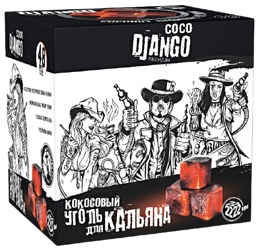 Кокосовый уголь для кальянов Coco Django​