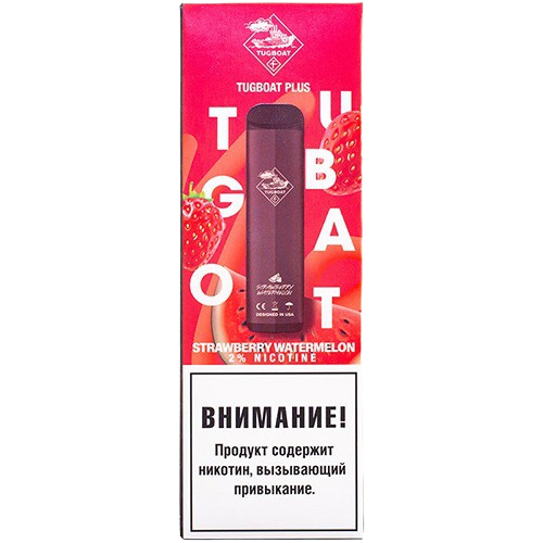 Вейп Tugboat Disposable Strawberry Watermelon 20 мг 400 mAh Одноразовый